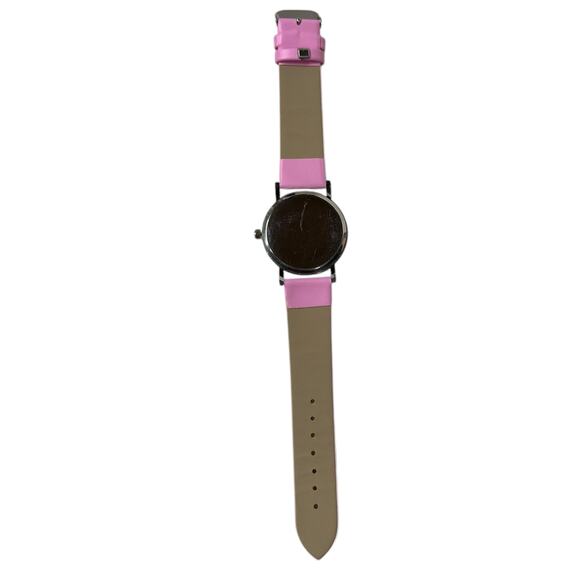 Mickey Mouse Watch Cartoon Face Silver‎ with Pink Band Tested! - Picture 4 of 6